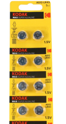 Элемент питания Kodak LR43  (AG12 (386) LR1142)